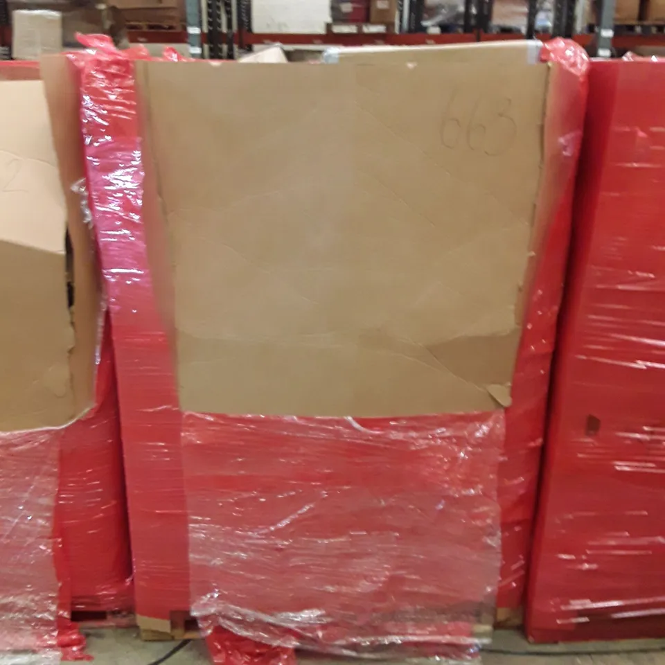 PALLET OF ASSORTED HOUSEHOLD GOODS AND PRODUCTS TO INCLUDE; CAT ACCESSORIES, PRO BREEZE FAN, AIR COOLERS, LAWN MOWER, BOXED FURNITURE ETC