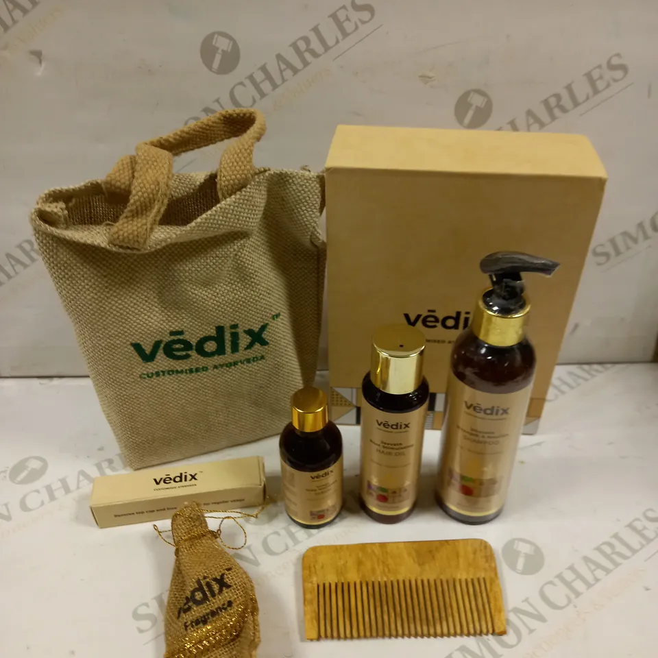 VEDIX BEAUTY PRODUCT COLLECTION TO INCLUDE SCALP NOURISHING SERUM, SHAMPOO, HAIR OIL ETC 