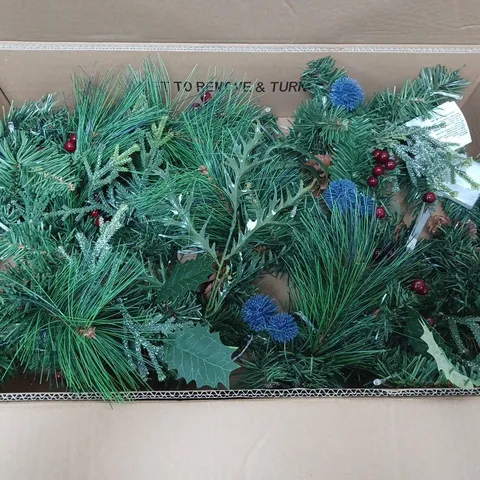 BLUE THISTLE PRE LIT GARLAND