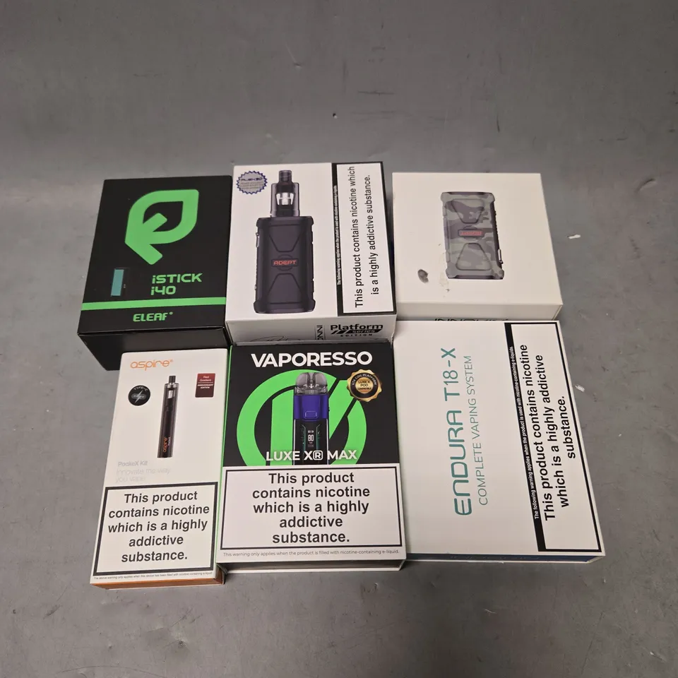 APPROXIMATELY 20 VAPES & E-CIGARETTES TO INCLUDE VAPORESSO, INNOKIN, ASPIRE ETC 