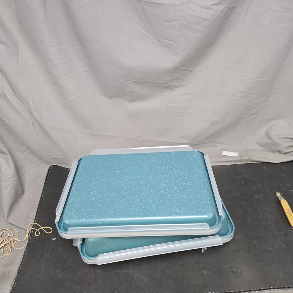 CURTIS STONE SET OF 2 DURA PAN ROAST AND BAKE STORE PAN