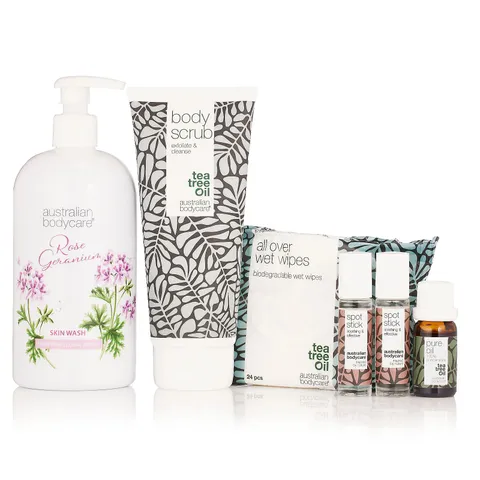 AUSTRALIAN BODYCARE 6 PIECE TEA TREE SKIN ESSENTIALS COLLECTION
