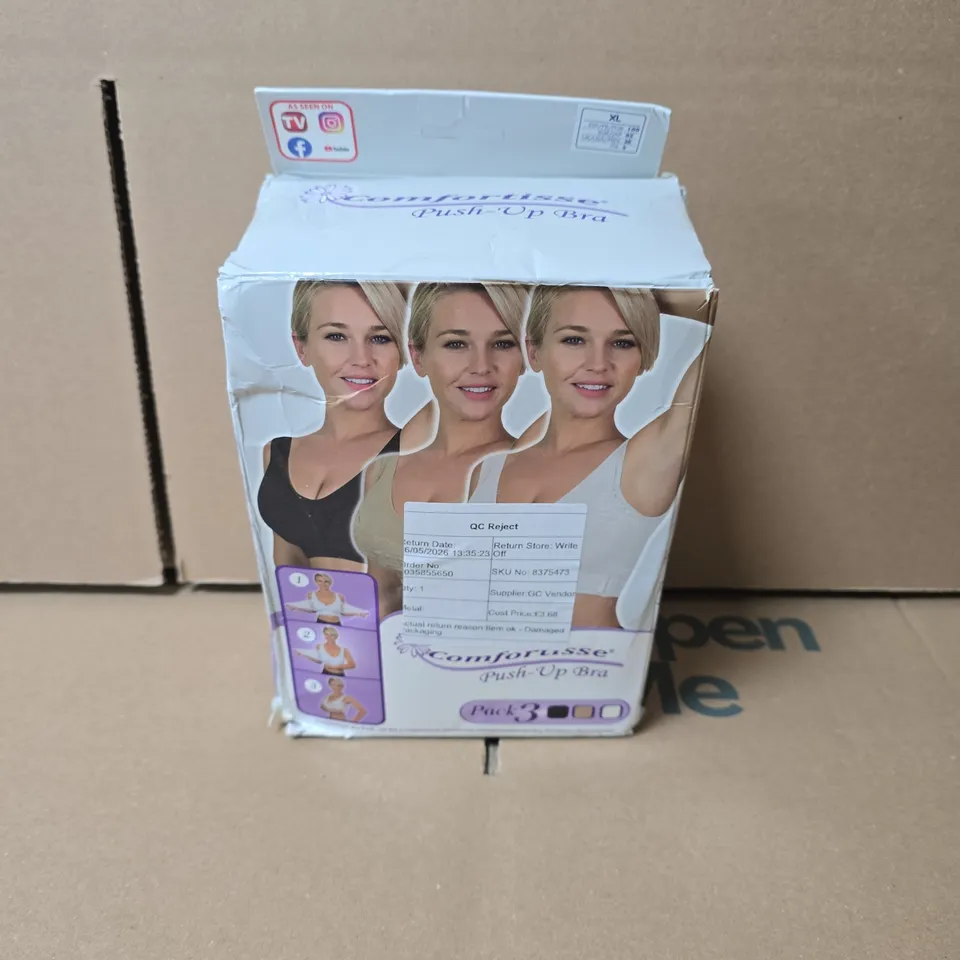 BOXED COMFORTISSE PUSH-UP BRAS PACK OF 3 - XL