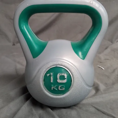 UNBRANDED KETTLE BELL GREY AND GREEN 10KG
