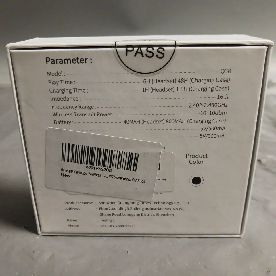 SEALED RULEFISS Q38 TRUE WIRELESS EARBUDS