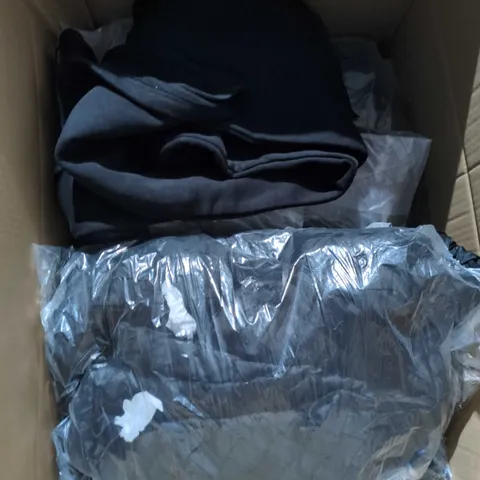 LARGE BOX OF APPROXIMATELY 25 ASSORTED CLOTHING ITEMS IN VARIOUS COLOURS, STYLES AND SIZES - COLLECTION ONLY