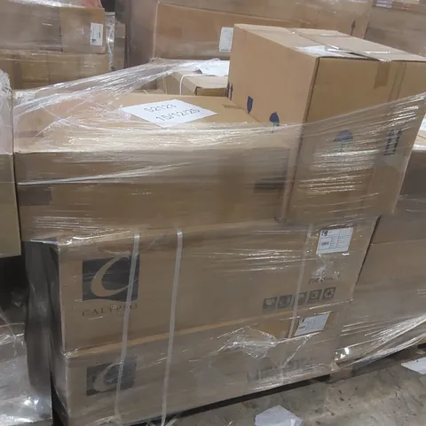 PALLET CONTAINING A LARGE QUANTITY OF ASSORTED BATHROOM FURNITURE PARTS INCLUDING: SAVENA SINGLE DRAWER VANITY BASES, BRENTA WALL HUNG VANITY BASE, CHELWORTH VANITY BASE, CALYPSO BASE CARCASS ECT
