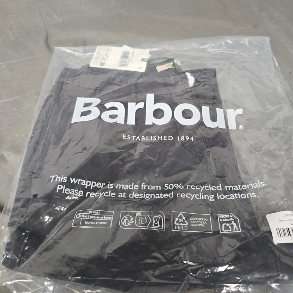 BARBOUR BLACK CHINO TROUSER SIZE 10
