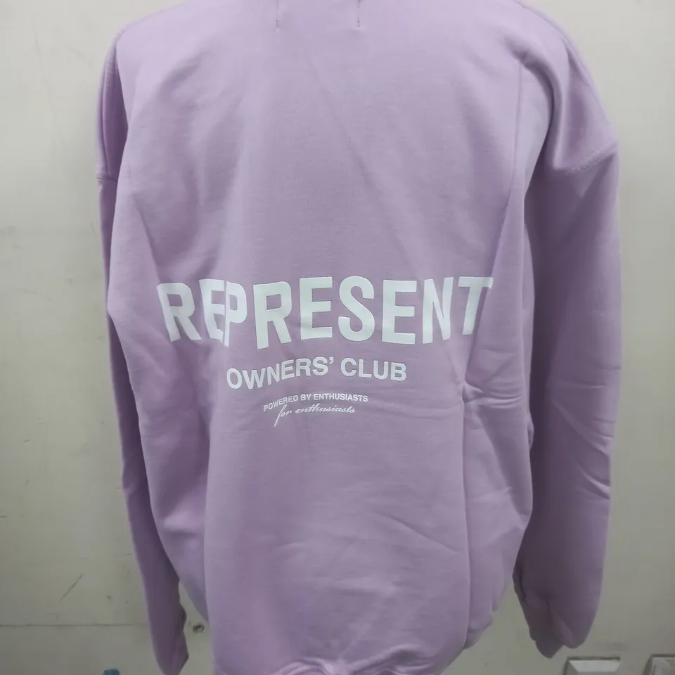 REPRESENT OWNERS CLUB SWEATER IN PASTEL LILAC - L