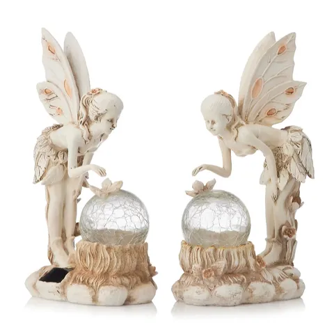 BOXED GARDEN REFLECTIONS SET OF 2 SOLAR FAIRIES