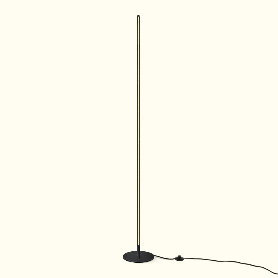 BOXED MODERN MINIMALIST ADJUSTABLE-HEIGHT DIMMABLE LED CORNER FLOOR LAMP WITH REMOTE CONTROL