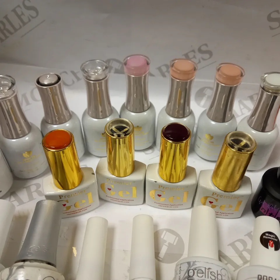 PREMIUM BRANDED UV/LED CURED GEL POLISH COLLECTION APPROX. 20 ITEMS 