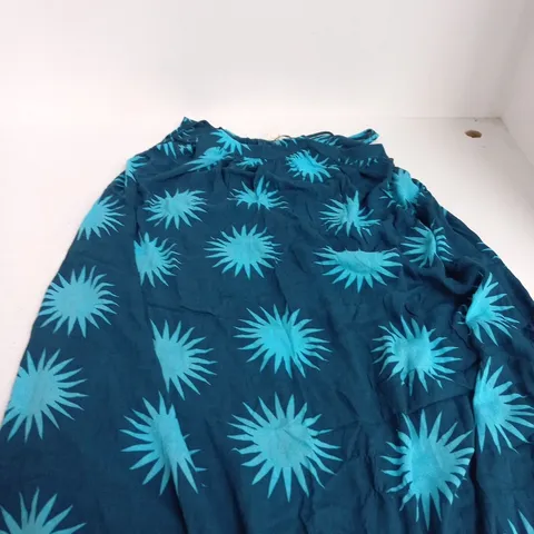 HUSH STRAPPY PRINTED MAXI BEACH DRESS – SOLEIL BLUE – SIZE S/M