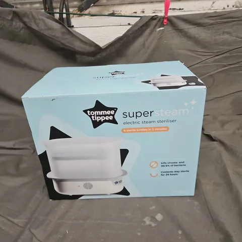 BOXED TOMMEE TIPPEE SUPERSTEAM ELECTRIC STEAM STERILISER 