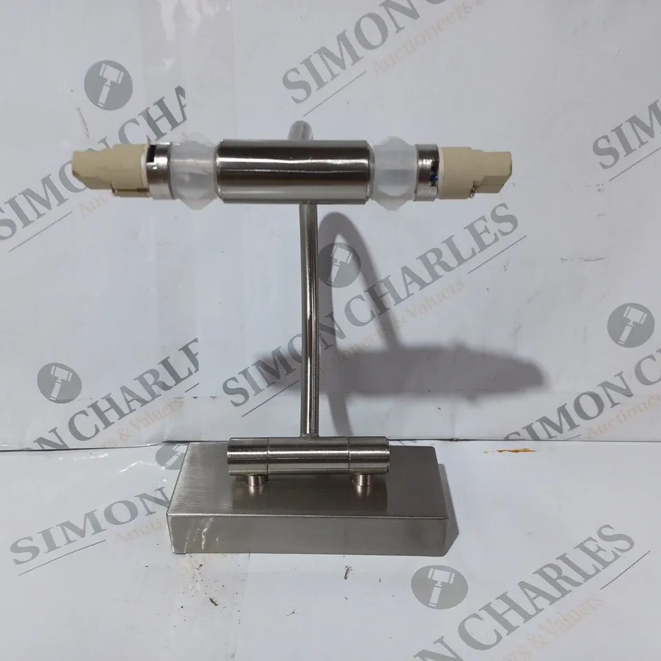 BOXED UNBRANDED CAPRI BRUSHED CHROME TWIN PICTURE WALL LIGHT