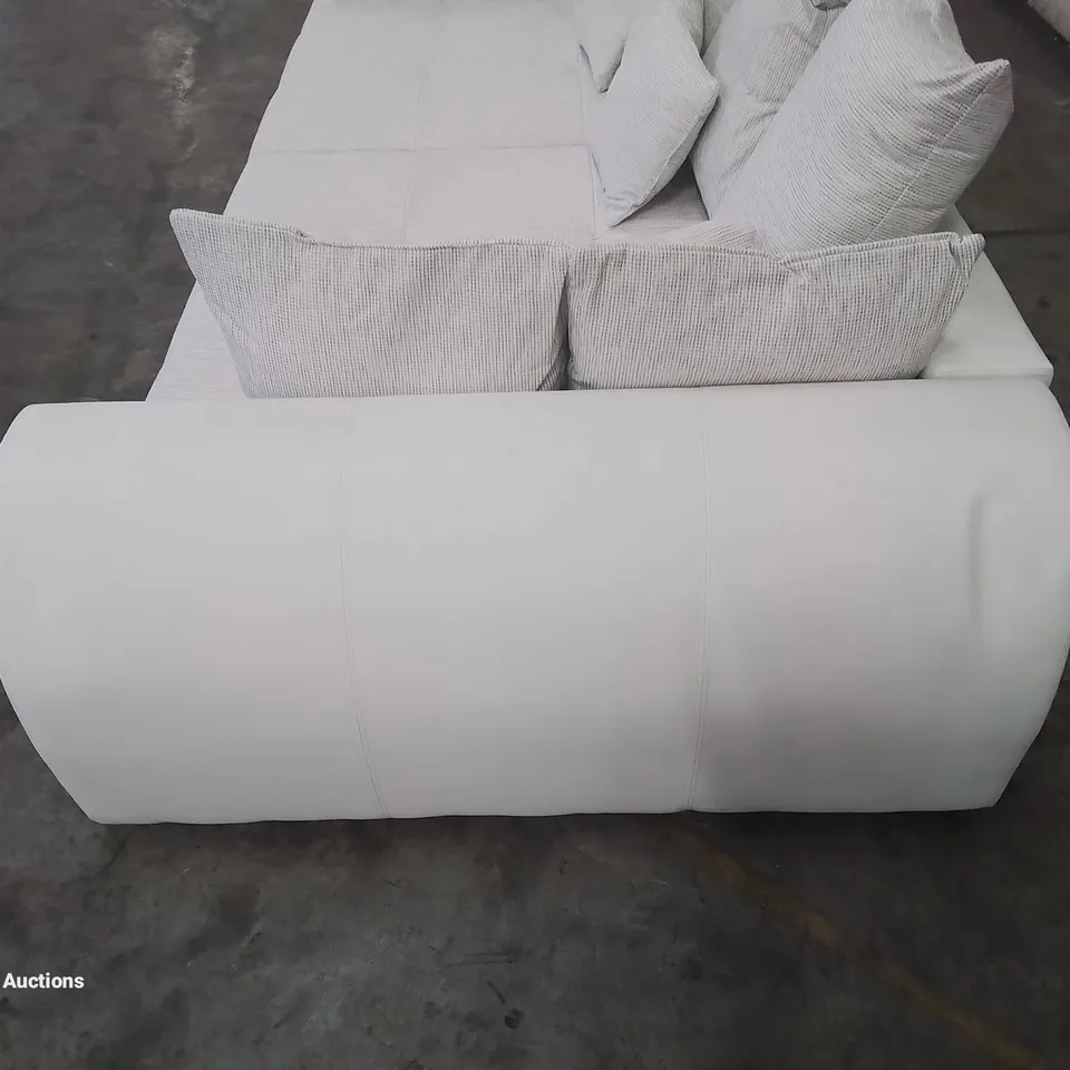 QUALITY DESIGNER BEELIAR LARGE 6 SEATER MODULAR SOFA IN WHITE