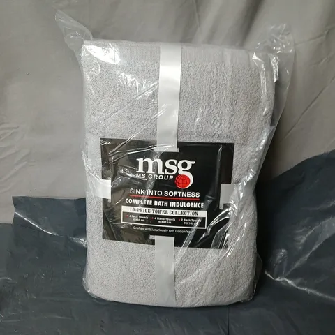 MSG GROUP 10-PIECE BATH TOWEL COLLECTION – GREY 