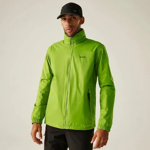 REGATTA MEN'S LYLE IV WATERPROOF PACKAWAY JACKET CITRON LIME SIZE M