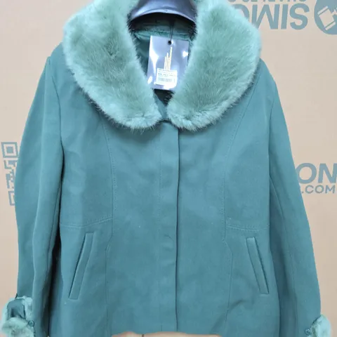 19V69 ITALIA GIACCA MEDIA CON PELLO JACKET IN VERDE - 3XL
