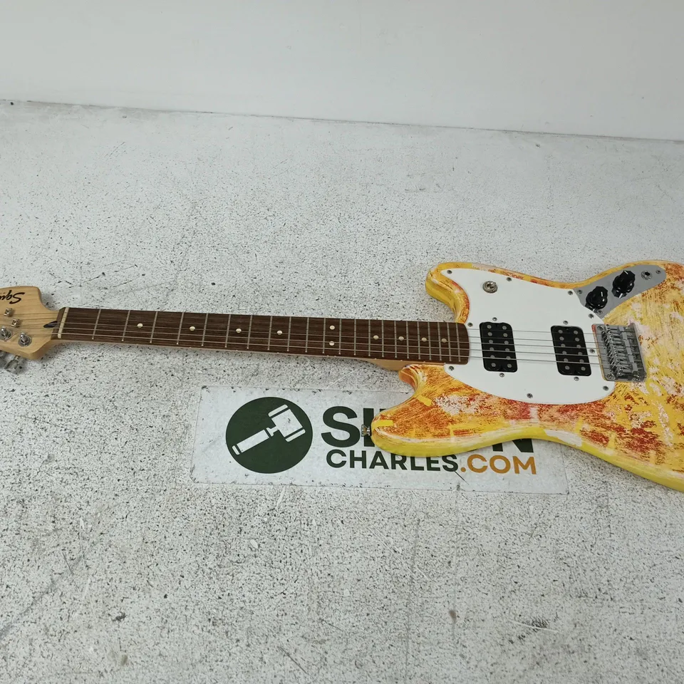 SQUIER BY FENDER MUSTANG ELECTRIC GUITAR – YELLOW