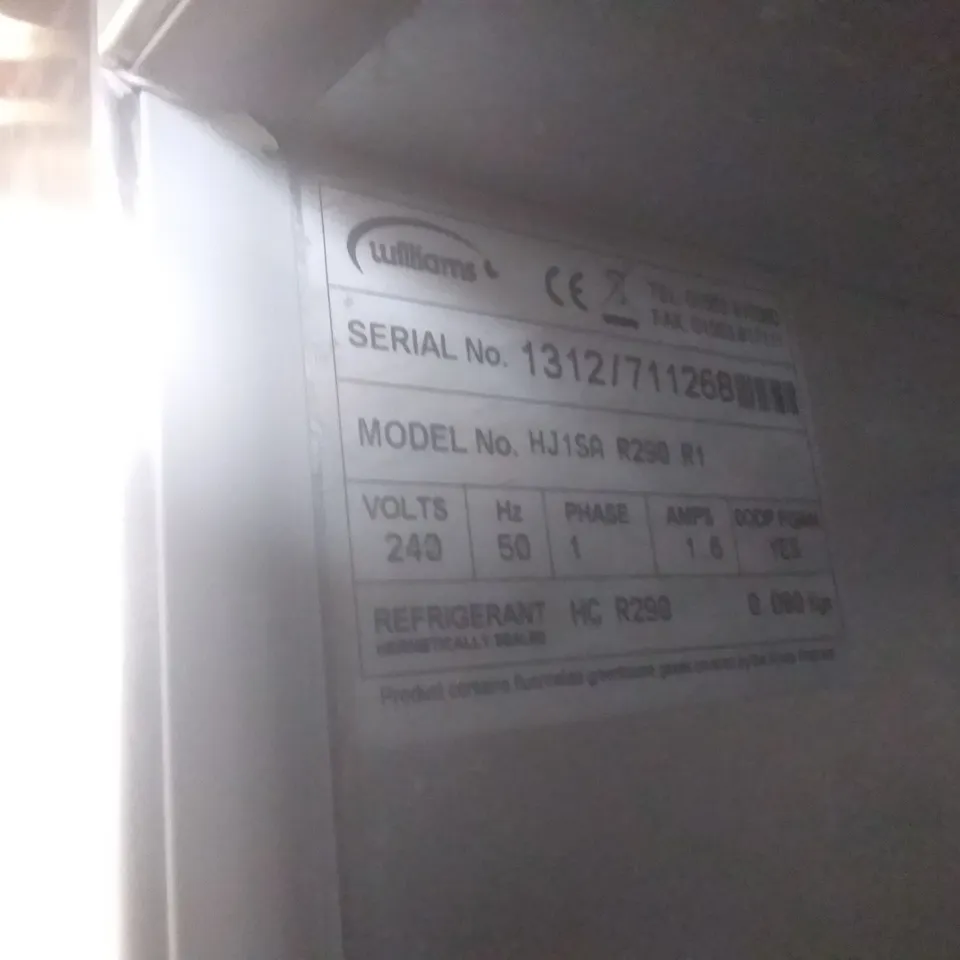 WILLIAM'S HJ1SA R290 R1 SINGLE DOOR COMMERCIAL REFRIGERATOR 