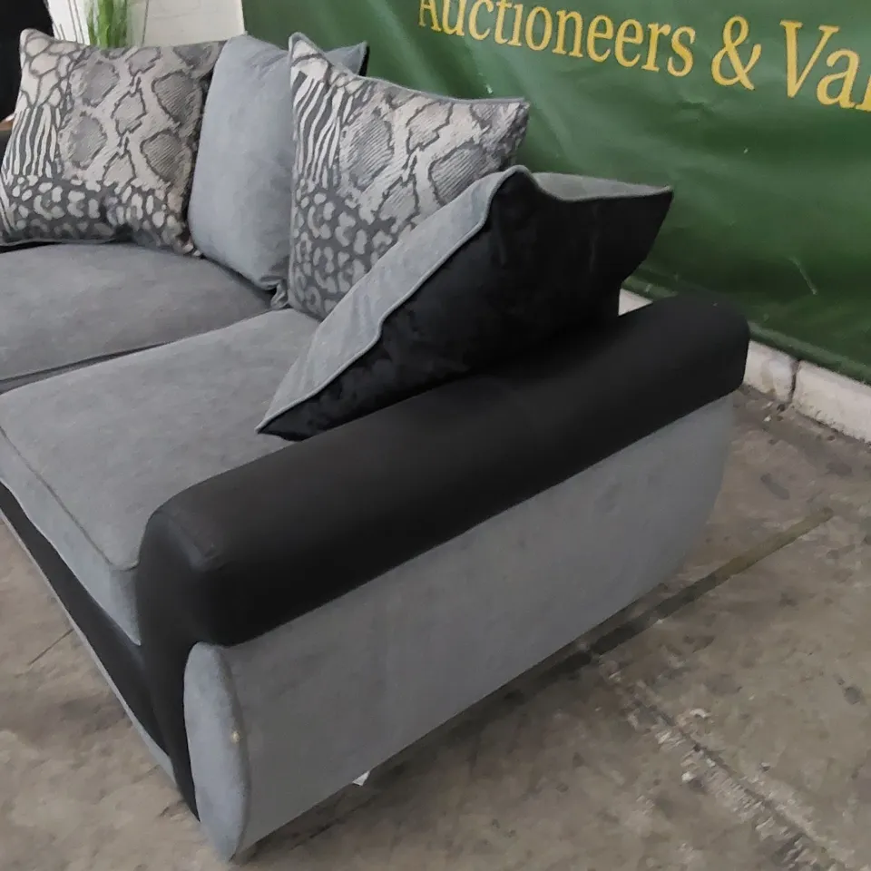 DESIGNER HILTON SOFA BED IN BLACK/CHARCOAL 