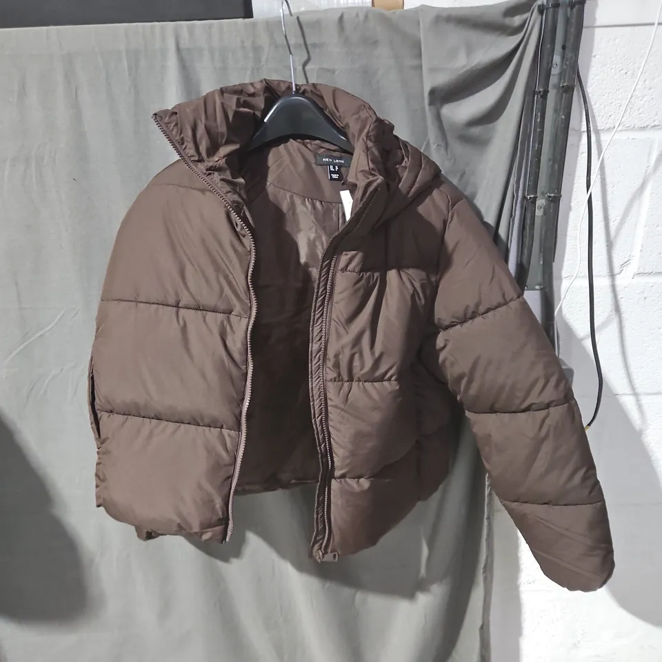 NEW LOOK WOMEN'S BROWN PUFFER JACKET – UK 10 (EU 38)