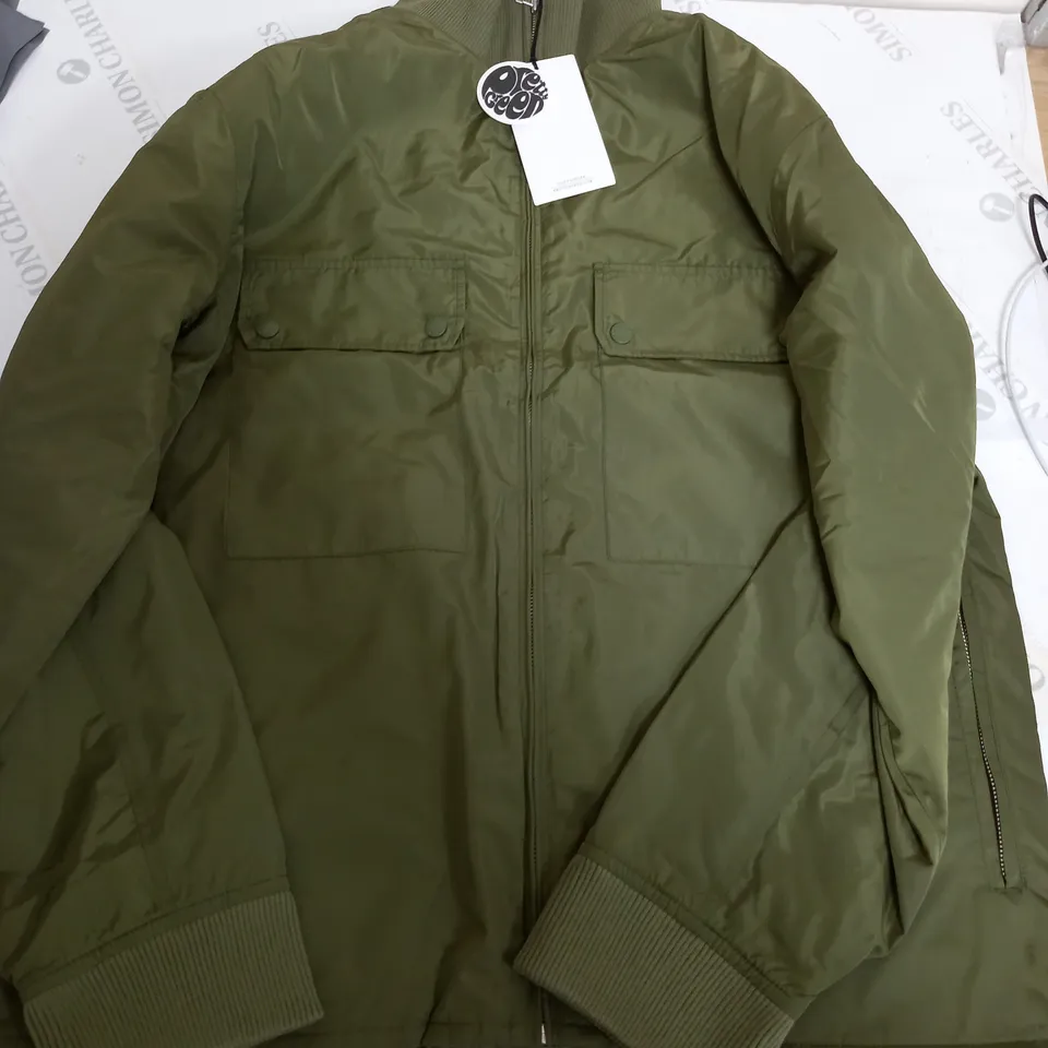 PRETTY GREEN MUNICH JACKER IN KHAKI - LARGE