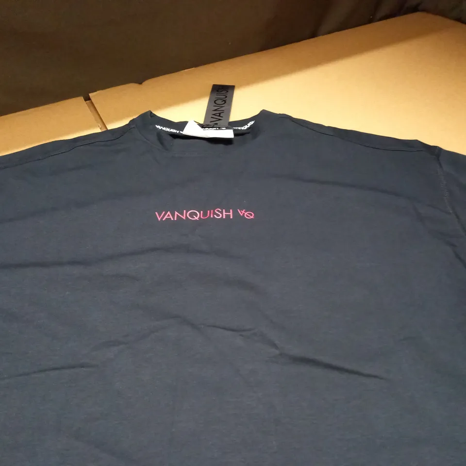 VANQUISH CORE RED ON BLACK OVERSIZED T-SHIRT