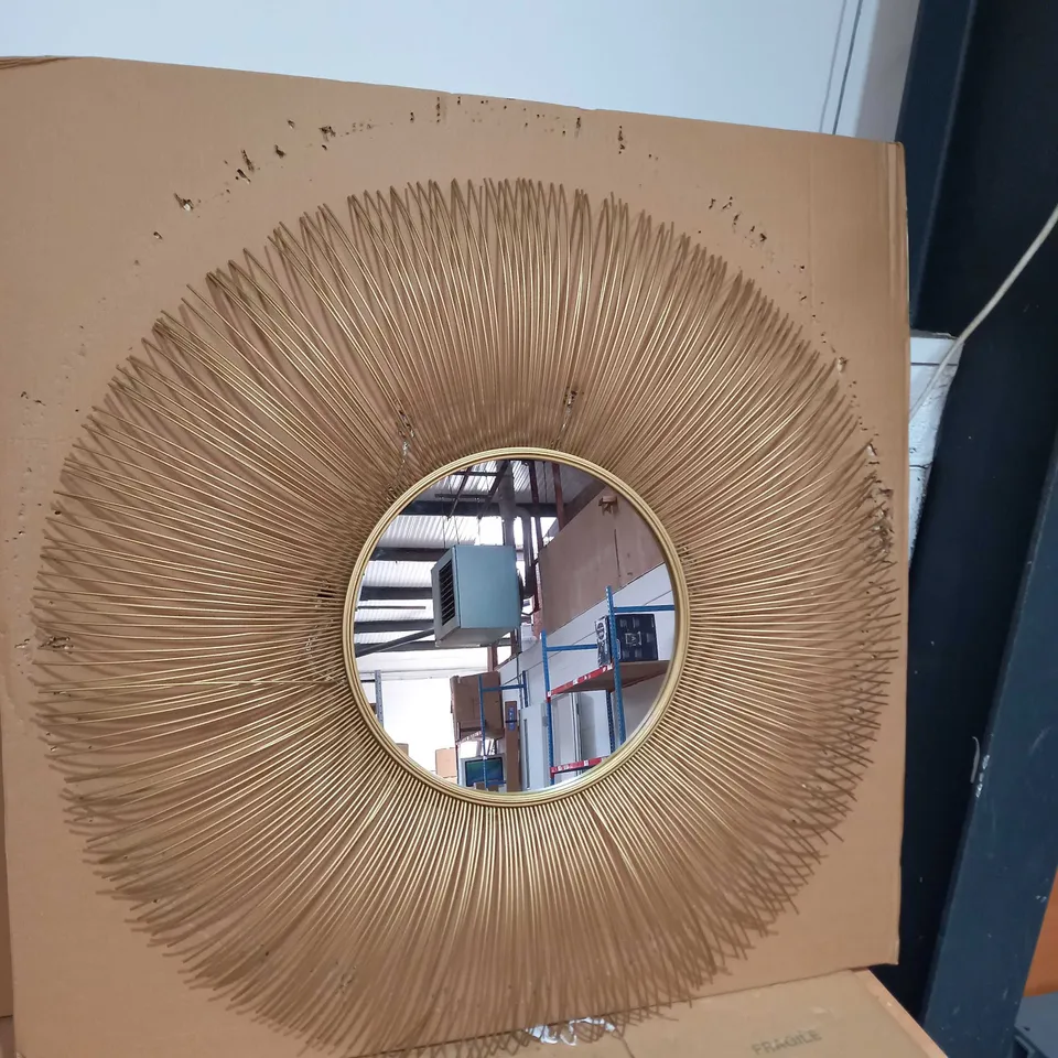 KBKH WALL MIRROR GOLD - COLLECTION ONLY