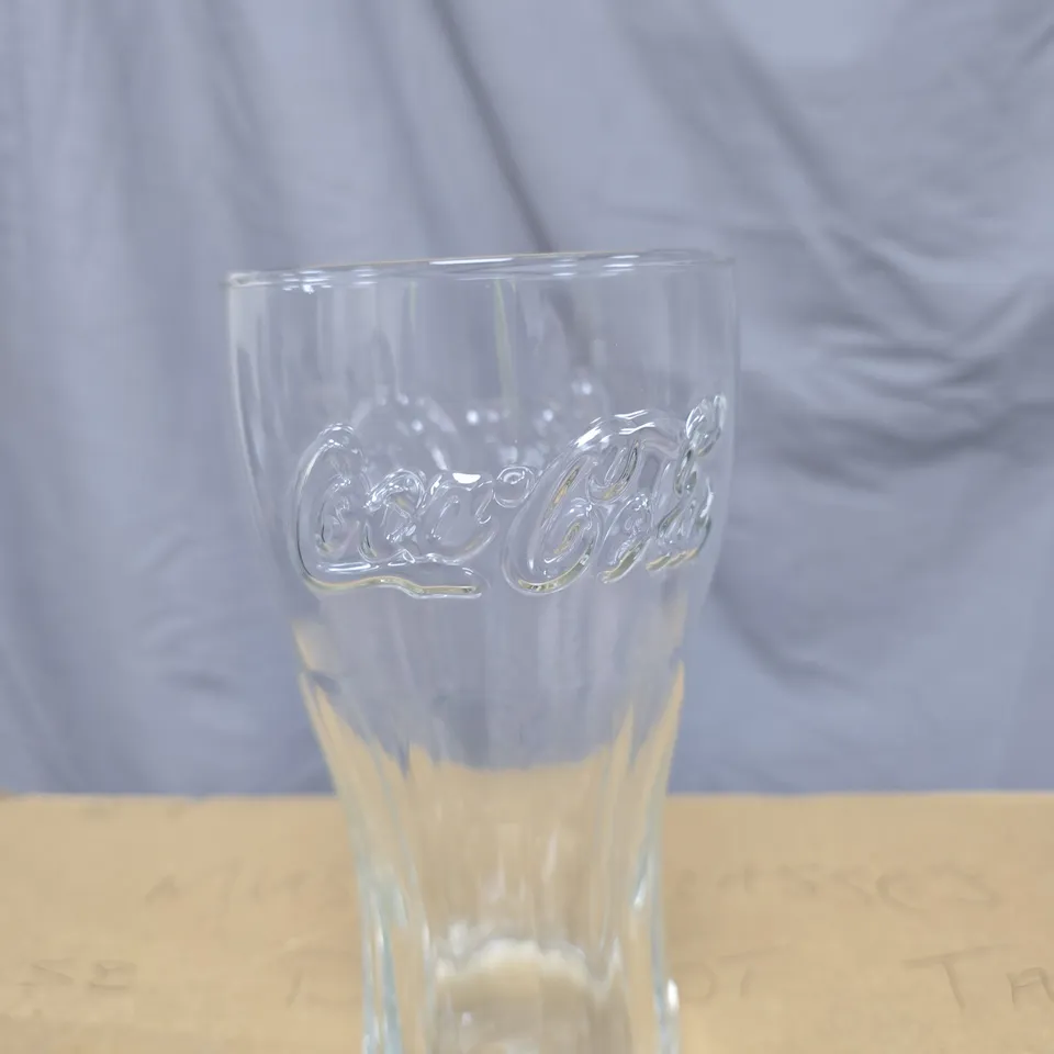 BOX OF APPROXIMATELY 24 COCA COLA GLASSES