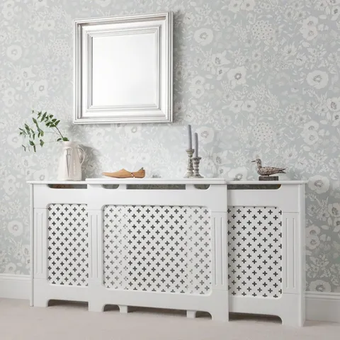 BOXED LAURA JAMES EDITH ADJUSTABLE RADIATOR COVER WHITE