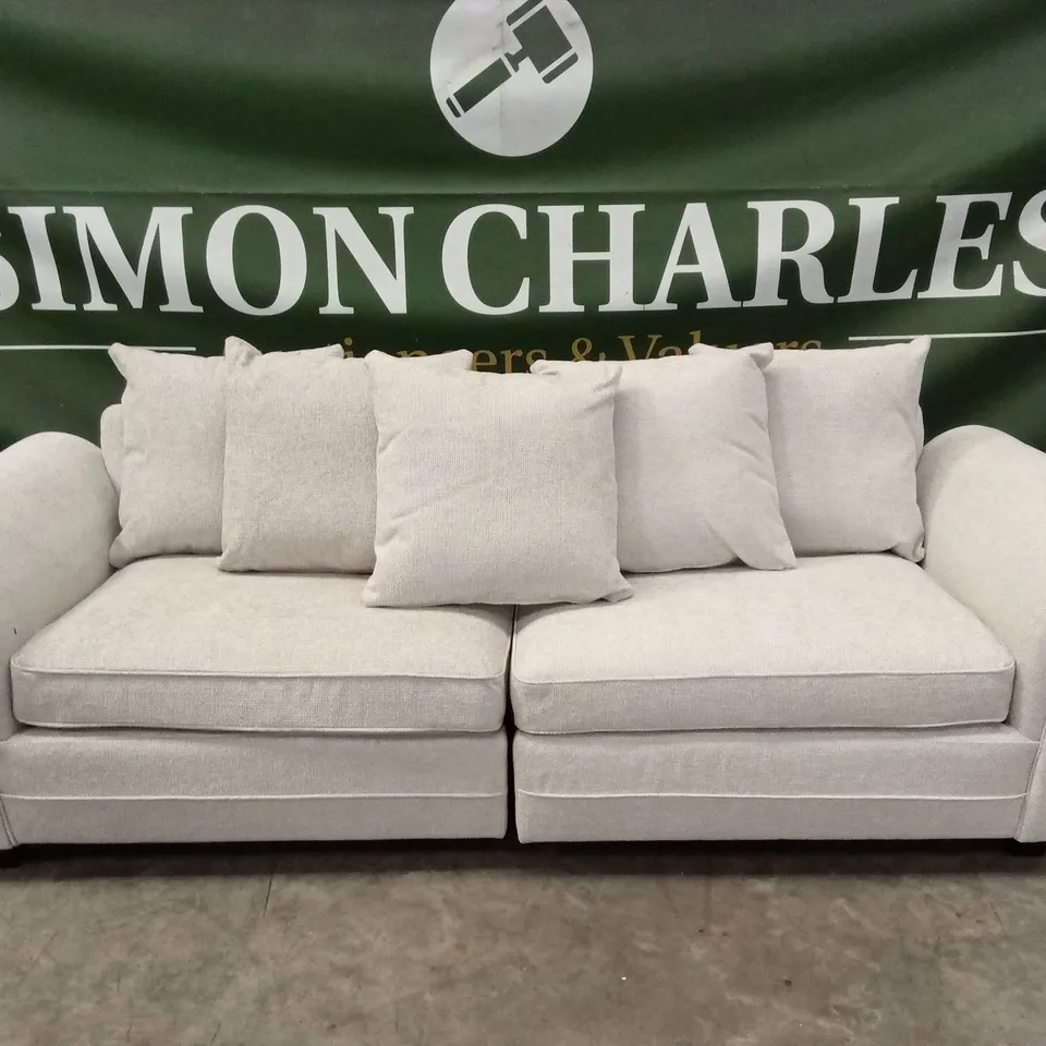 DURY CHUNKY WEAVE 4 SEATER SCATTERBACK SOFA - NATURAL RRP £699