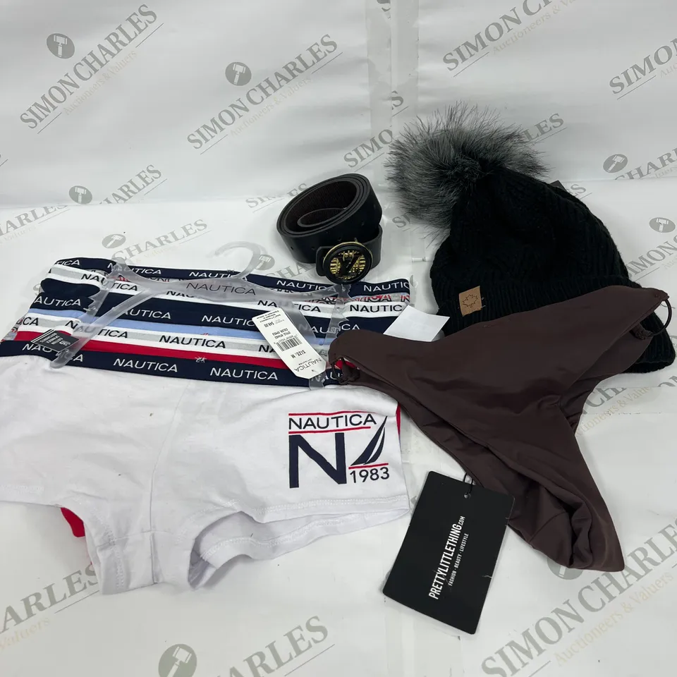 MEDIUM BOX OF ASSORTED ACCESSORIES TO INCLUDE PRETTY LITTLE THING AND NAUTICA