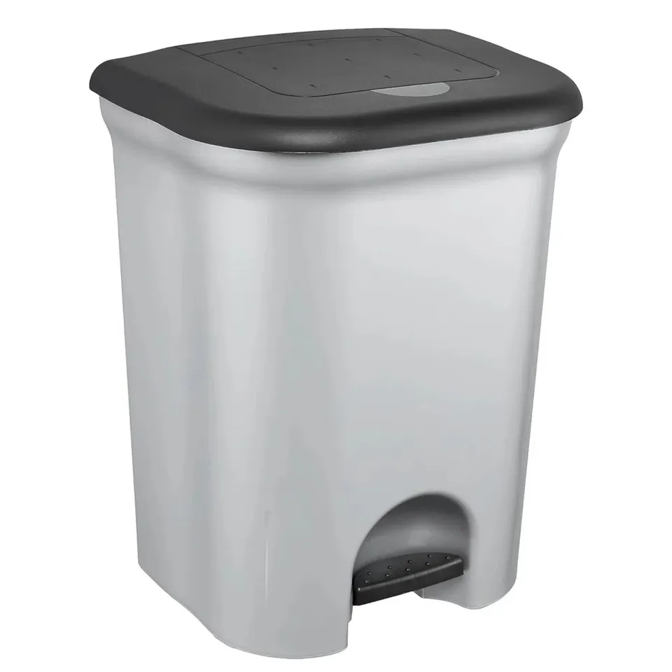 BOXED KEEEPER GREY PEDAL BIN 2 X 11 LITRE (1 BOX)