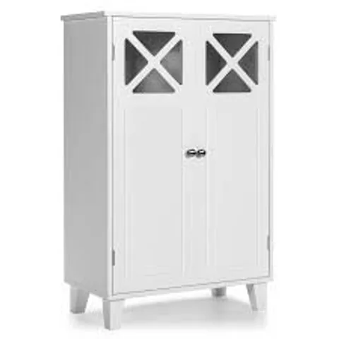 BOXED COSTWAY 2 DOOR WOODEN STORAGE CABINET