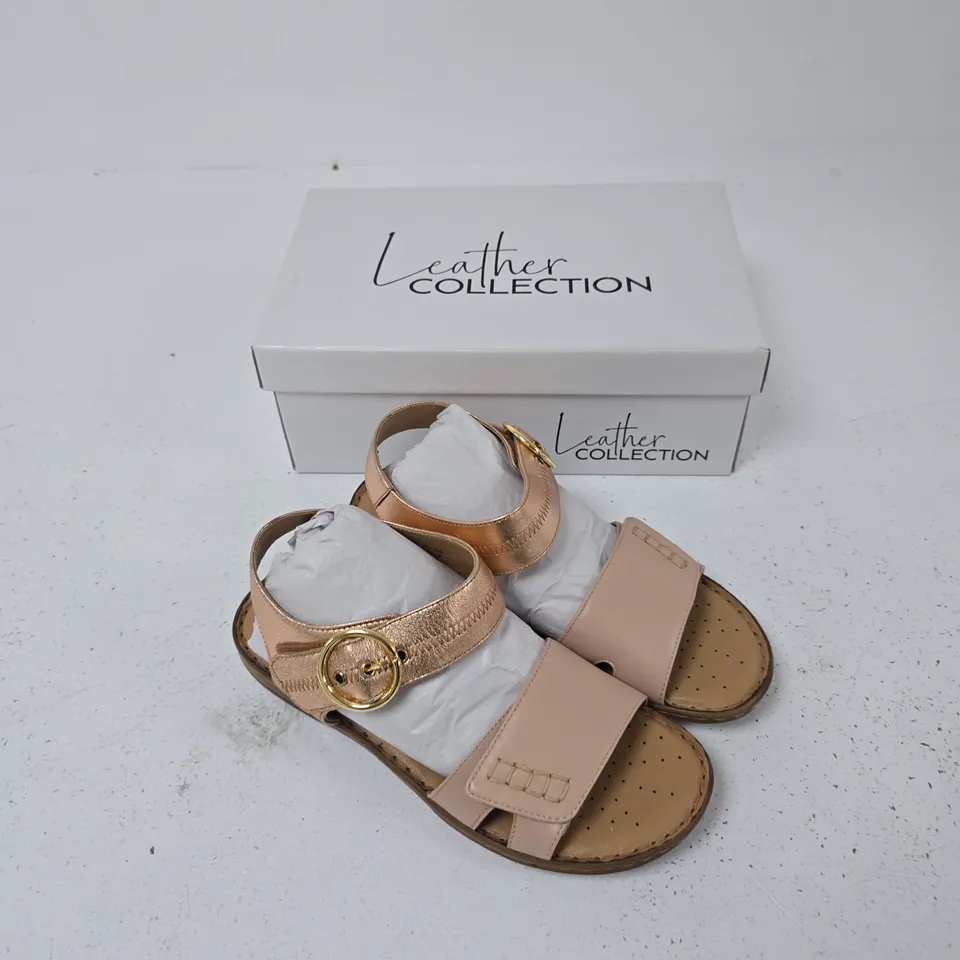 LEATHER COLLECTION NATASHA SANDALS – PINK, UK 8 (SIZE 8)