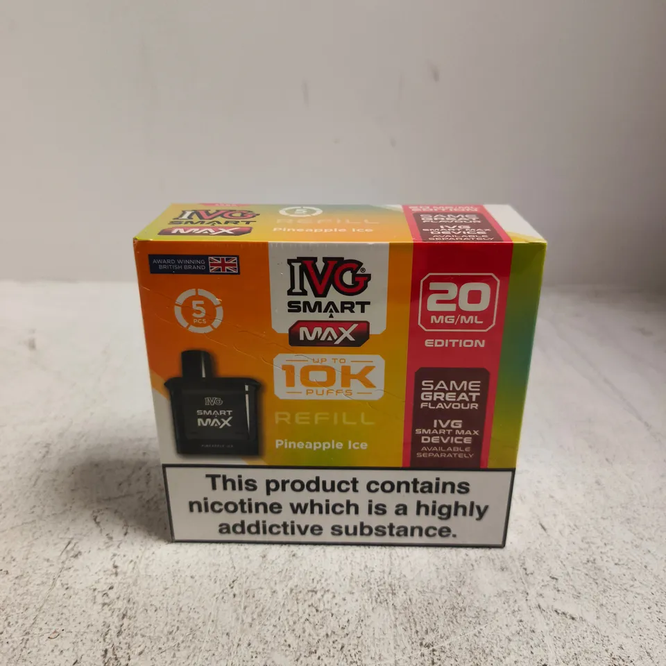 BOXED AND SEALED IVG SMART MAX 5PC REFILL SET (PINEAPPLE ICE)