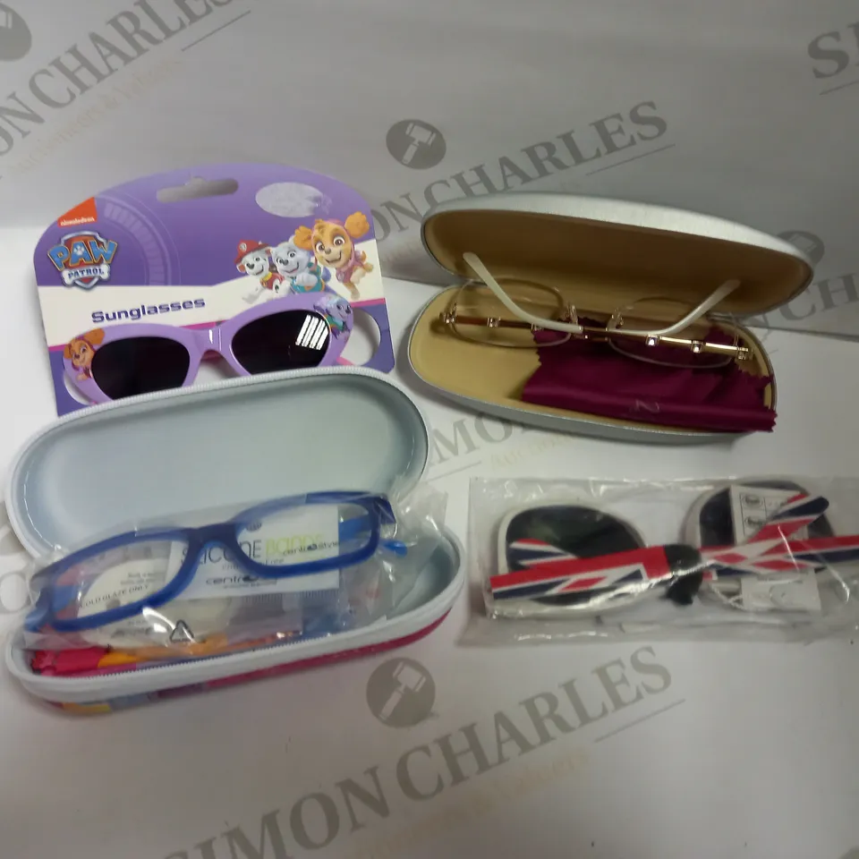 BOX OF APPROX 10 ASSORTED FASHION AND PRESCRIPTION GLASSES AND SUNGLASSES