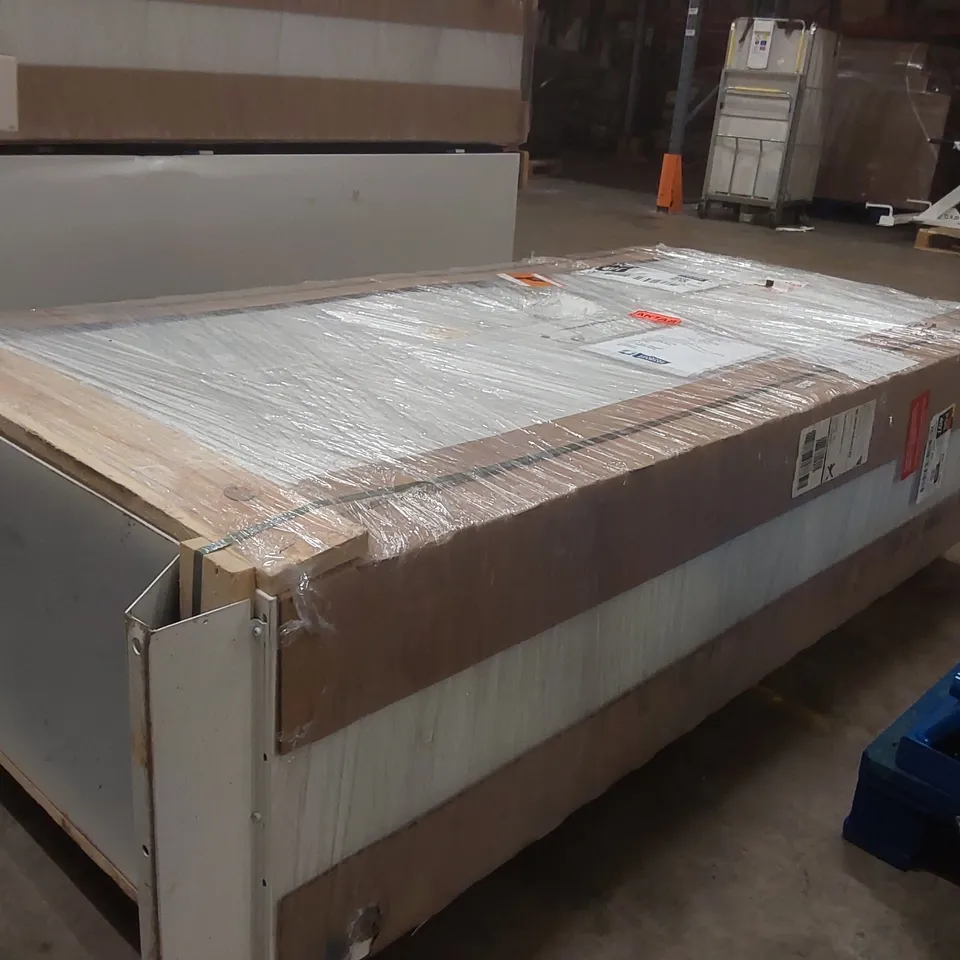 TALL WHITE METAL STORAGE CABINET 