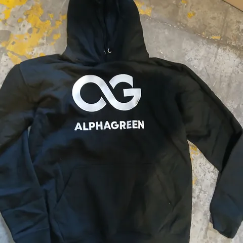 FOUR ALPHAGREEN OG HOODIE – BLACK WITH WHITE BACK LOGO