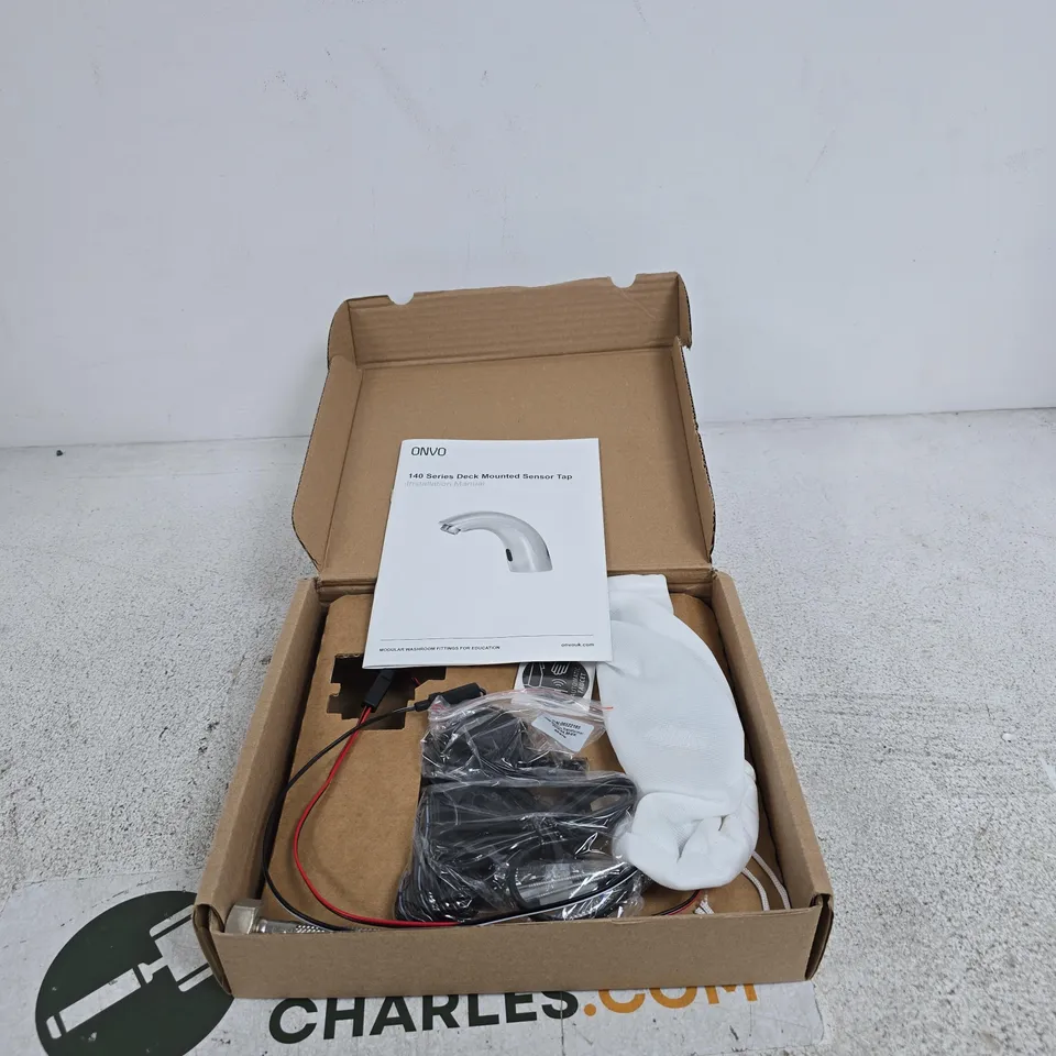 ONVO 140 SERIES DECK MOUNTED SENSOR TAP BOXED WITH MANUAL