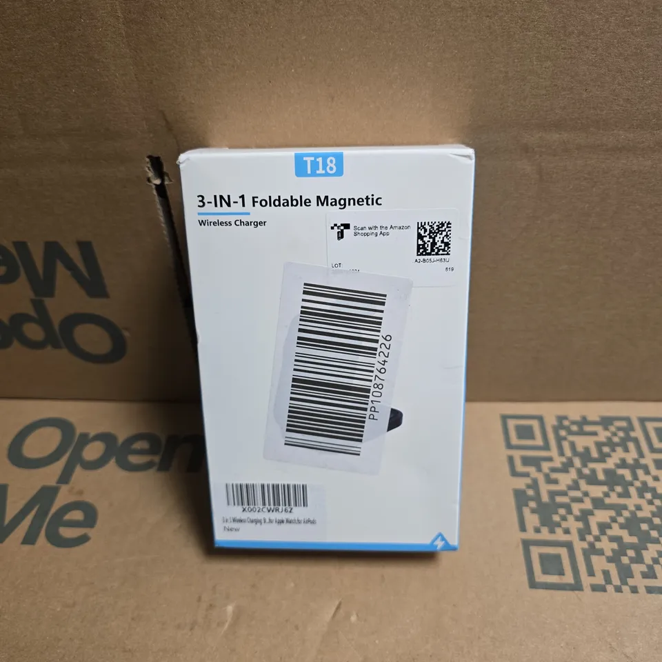 T18 3 IN 1 FOLDABLE MAGNETIC WIRELESS CHARGER BOXED