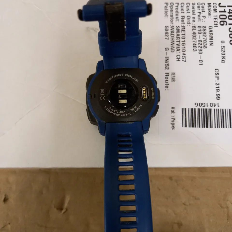 GARMIN INSTINCT SOLAR THERMAL-SHOCK WATER WATCH