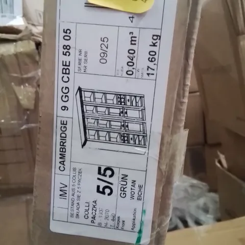 BOXED OXFORD STANDARD DISPLAY CABINET 5 BOXES