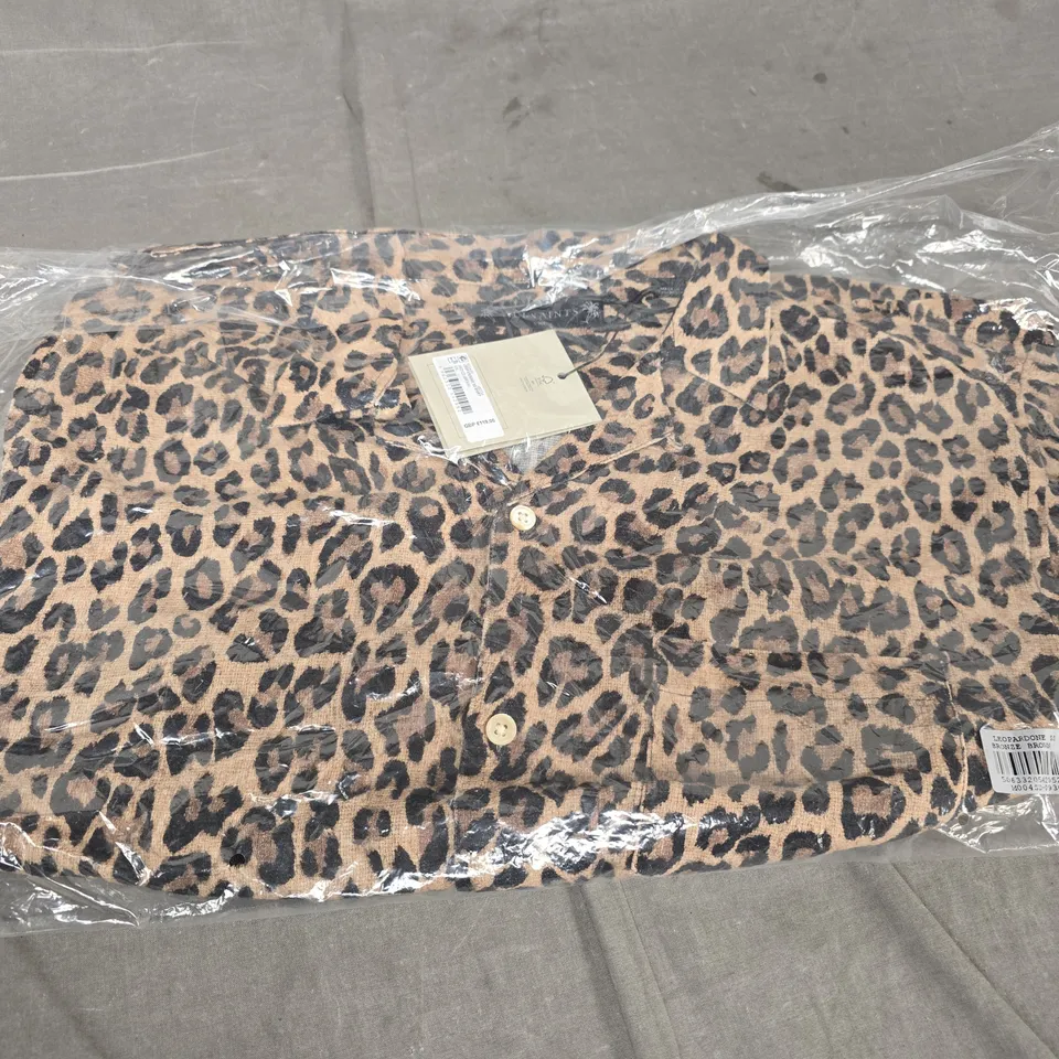 ALLSAINTS LEOPARD PRINT SHIRT – BRONZE BROWN, XXL