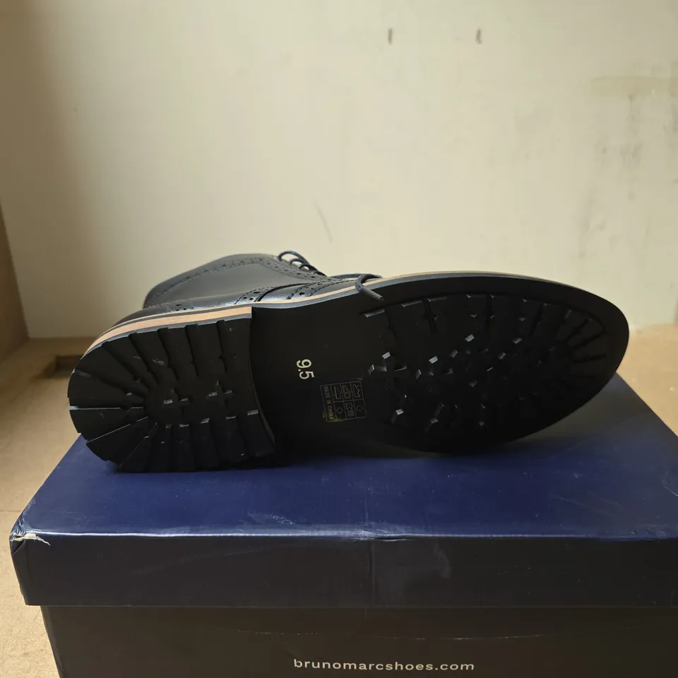 BRUNO MARC BERGEN 01 BLACK BOOTS UK 8.5 BOXED