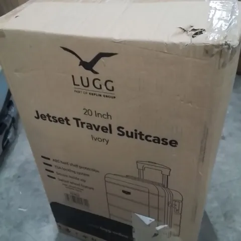 BOXED LUGG 20INCH JETSET TRAVEL SUITCASE IVORY