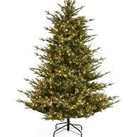 BOXED 6FT GRAND NOTTINGHAM FIR PRE-LIT ARTIFICIAL CHRISTMAS TREE