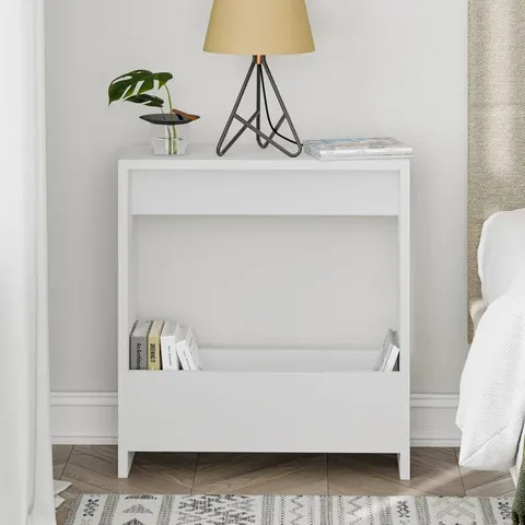 BOXED BEELER MODERN SLIM COMPACT SIDE TABLE